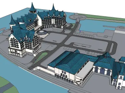 vacation spot-Resort-Fashion Leisure Hotel-0131 3D model