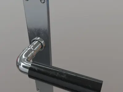 Door Handle Low-poly 3D model get