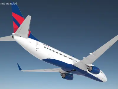  Delta Air Lines Boeing 737-900 with Interior Rigged 