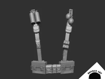 Street Warrior Vest for 6 inch Action Figures 3D print model