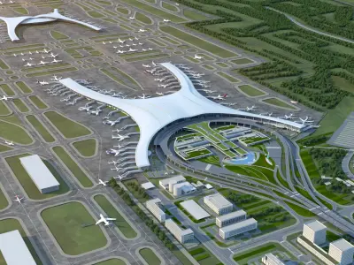 Chongqing Airport  Chongqing Jiangbei International Airport   3D model
