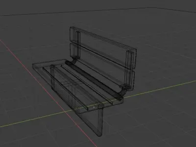 Low Poly Bench Free low-poly 3D model
