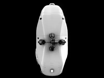 Deep Sea Submarine Low-poly 3D model