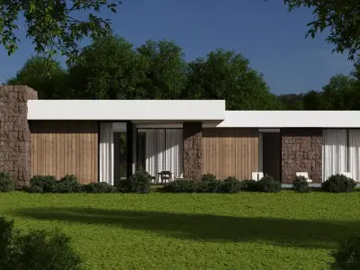 modern villa house 3D model