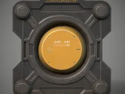 sci fi crate PBR Low-poly 3D model