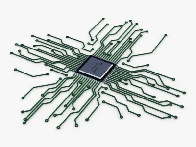 Electronic circuit v 4 3D model