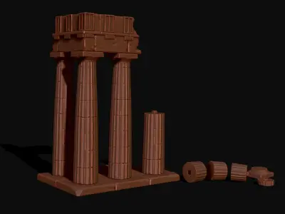 Partenon columns - Scenery for wargames - Diormas - Railway 3D print model