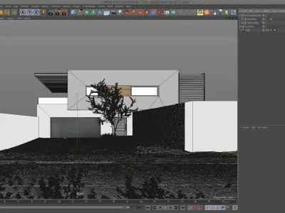 VRay - C4D scene files - House Banton - Modern Minimalist Home 3D model