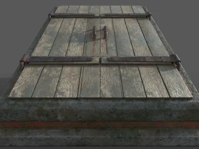 Cellar and Basement Entrance PBR Low-Poly Game Ready 3D Model Low-poly 3D model