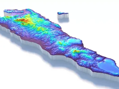 Timor Leste Terrain Country 3D model