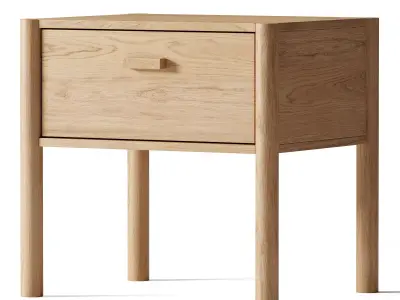 Axel Oak Bedside Table 3D model