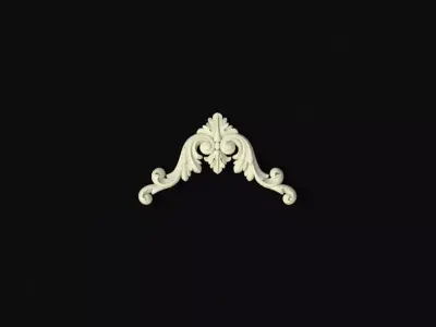 Central decor ornament for furniture 3D model 1092