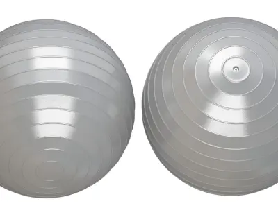 Yoga Ball gray 3D model