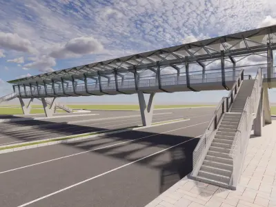 Pedestrian Bridge -B1 3D model