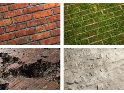 Brick Wall 8K PBR Texture Set Texture