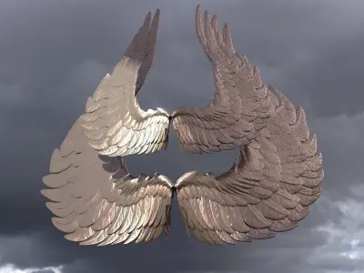 Egyptian Goddess wings 1 3D model