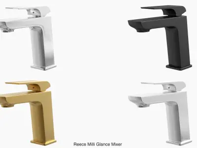 Fixtures - Kitchen Bathroom Faucet Pack A Low-poly 3D model