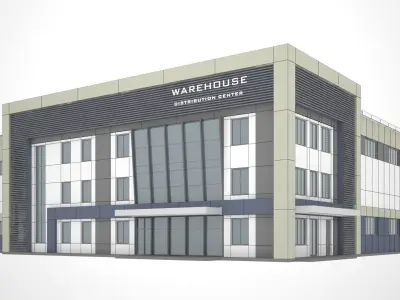 Warehouse Low-poly 3D model