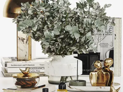 Decorative Set 026 Low-poly 3D model