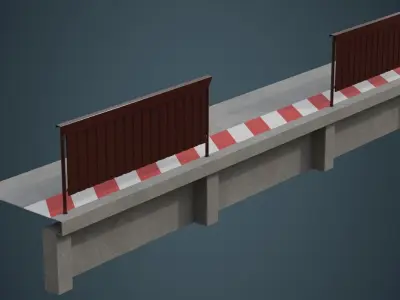 Industrial Platform 2A Low-poly 3D model