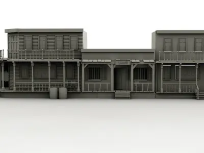 Western Town Building Pack 3D model