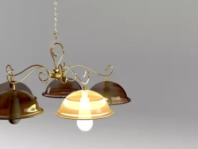 Bronze Chandelier 3D model