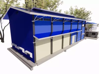 Portable Construction Site Building -A2 3D model