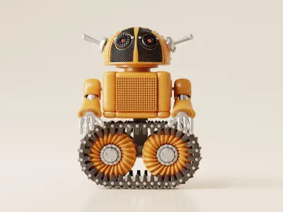 Robot V11 Low-poly 3D model