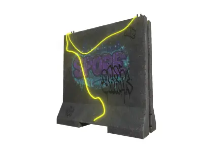 Concrete Wall Barricade Barrier RoadBlock 3D model get