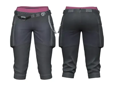 Toxic Cheeky Street Punk Outfit Low-poly 3D model