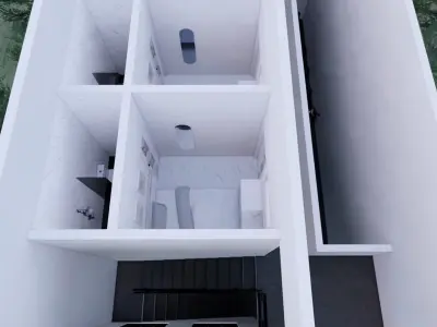 Interior and Exterior Boarding house 2nd floor - kos 2 lantai 3D model