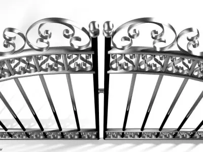 Steel Door Gate Type 3 3D model