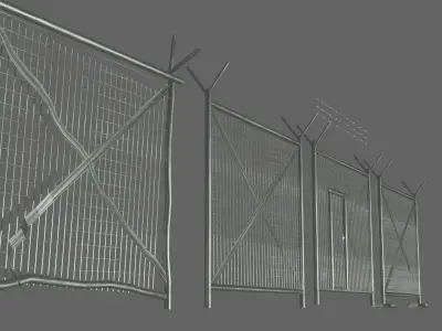 Kit iron bars textured  3D model