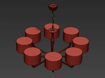 Granelle 6 Chandelier 3D model