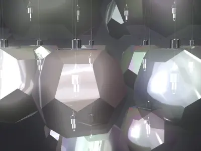 Boule De Cristal Round Cluster Chandelier 3D model