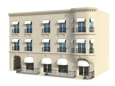 Paris Shop Store Boutique Low-poly 3D model