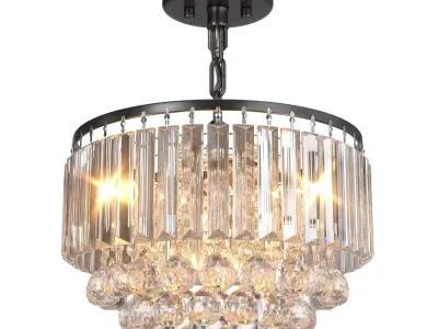 Contemporary Round Pendant Chandeliers 3D model