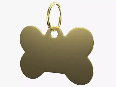 Dog Collar Tag 01 3D model