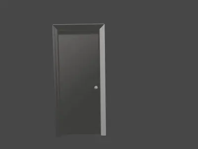 Plain Wood Door 3D model