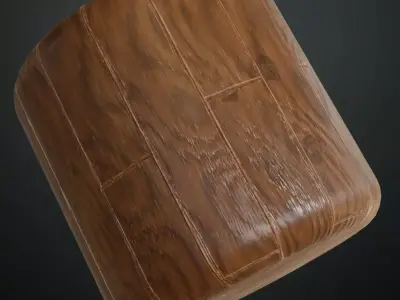 Polished Natural Oak Parquet PBR Texture
