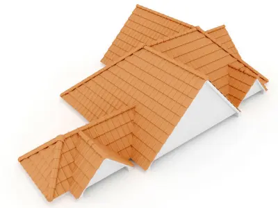 Realistic Roof Shingles 16 3D model