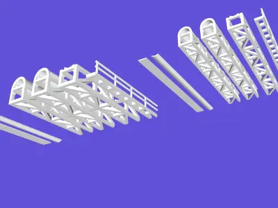Mining Conveyor HO and N 3D Print 3D print model