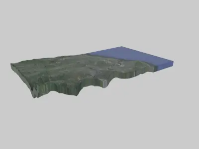 Tyneside City Low-poly 3D model
