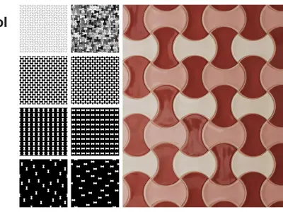 Hourglass Tiles in Straight Set Layout Texture