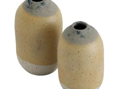 Small Speckled Clay Bud Vase 3D model