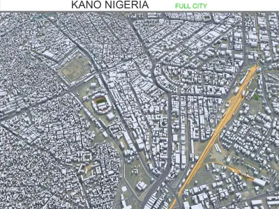 Kano Nigeria 40km Low-poly 3D model