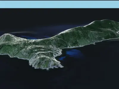 Galite Island Low-poly 3D model