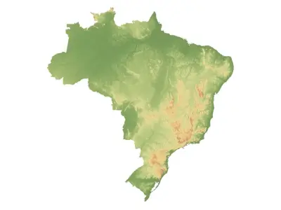 Brazil Terrain 3D Map 3D model