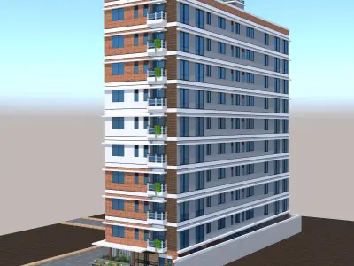 Modern Residential  Apartment Building 3D Models  3D model