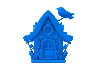 bird house -  bird house stl -  wooden bird house  3D print model